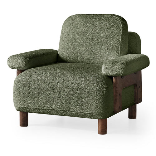 Fotoliu  LAVA  , Țesătură modernă și moale, picioarelor: Lemn  1   , din perspectiva