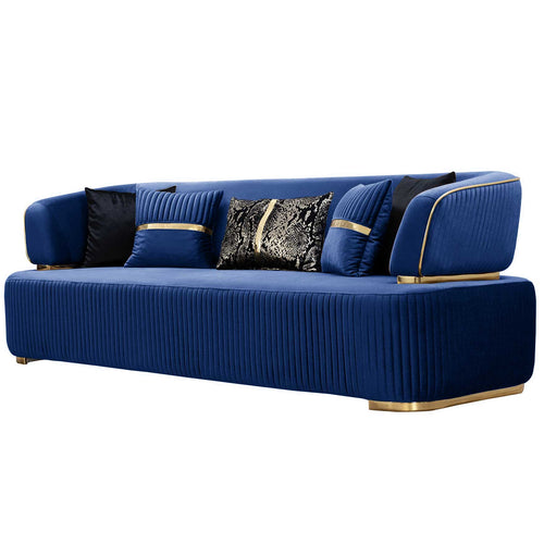 Canapea DORE, Material : Catifea, Picior :  PVC metalic,