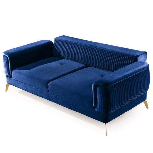 Canapea extensibilă BUTTERFLY 3 locuri  220 cm , material:Catifea,  picioarelor: Metal, detalie extensibila