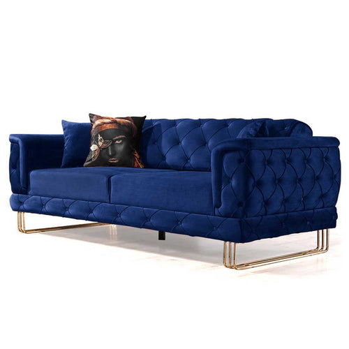 Canapea extensibilă TOSCA 3 locuri 220 cm, material:Catifea, picioarelor:Metal,