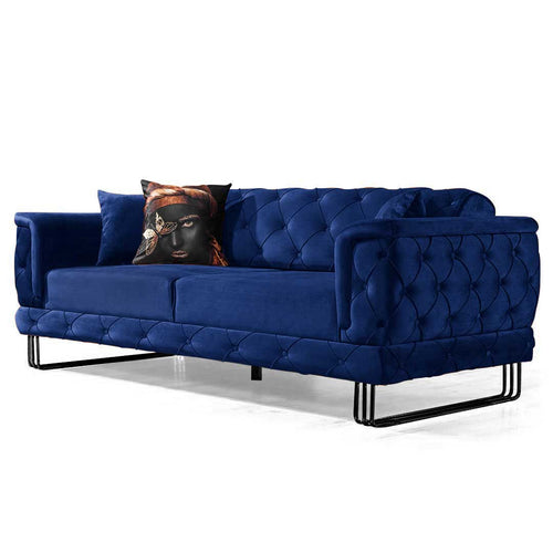 Canapea extensibilă TOSCA 3 locuri 220 cm, material:Catifea, picioarelor:Metal,