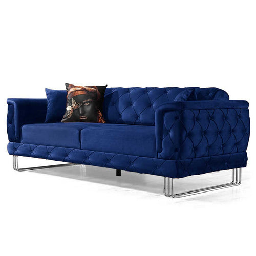 Canapea extensibilă TOSCA 3 locuri 220 cm, material:Catifea, picioarelor:Metal,