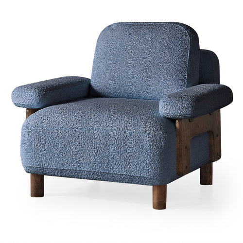 Fotoliu  LAVA  , Țesătură modernă și moale, picioarelor: Lemn  1   , din perspectiva