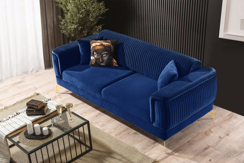 Canapea extensibilă BUTTERFLY 3 locuri  220 cm , material:Catifea,  picioarelor: Metal, din sus