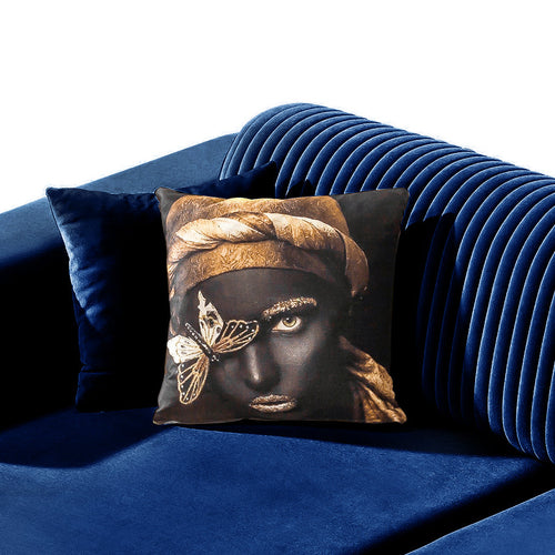 Canapea extensibilă BUTTERFLY 3 locuri  220 cm , material:Catifea,  picioarelor: Metal, detalie