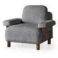 Fotoliu  LAVA  , Țesătură modernă și moale, picioarelor: Lemn  1   , din perspectiva #Culoare_Elis Gri 15