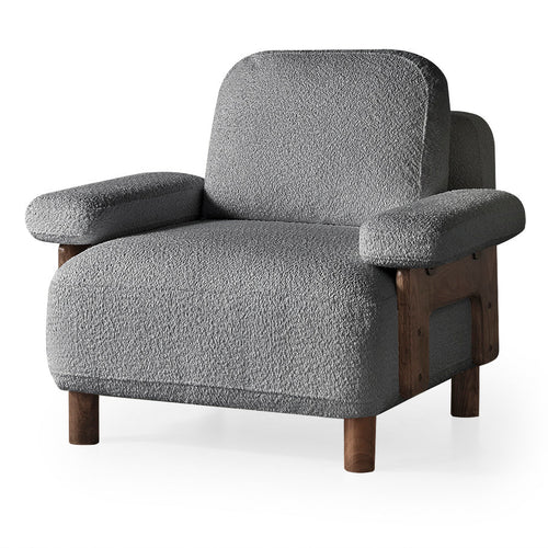 Fotoliu  LAVA  , Țesătură modernă și moale, picioarelor: Lemn  1   , din perspectiva