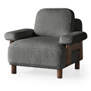 Fotoliu  LAVA  , Țesătură modernă și moale, picioarelor: Lemn  1   , din perspectiva