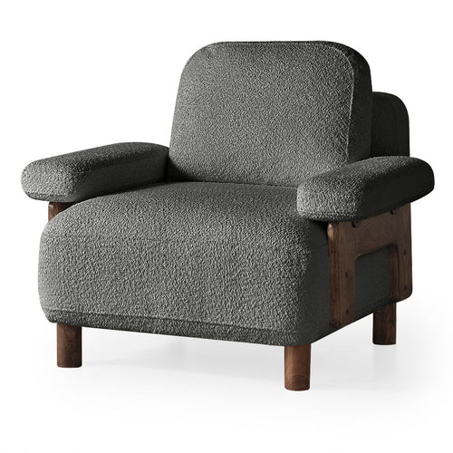 Fotoliu  LAVA  , Țesătură modernă și moale, picioarelor: Lemn  1   , din perspectiva