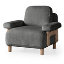 Fotoliu  LAVA  , Țesătură modernă și moale, picioarelor: Lemn  1   , din perspectiva