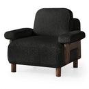 Fotoliu  LAVA  , Țesătură modernă și moale, picioarelor: Lemn  1   , din perspectiva