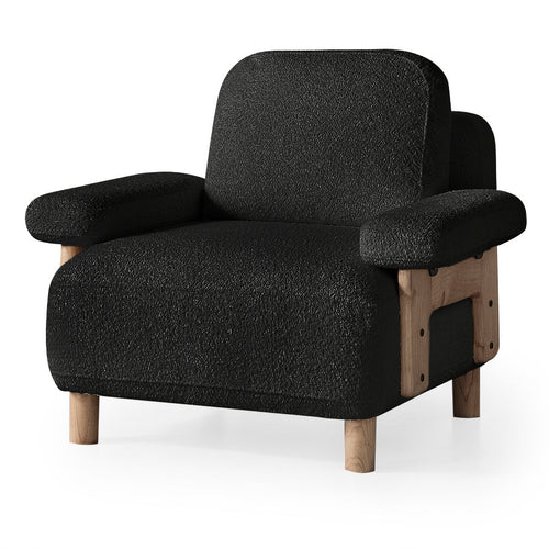 Fotoliu  LAVA  , Țesătură modernă și moale, picioarelor: Lemn  1   , din perspectiva