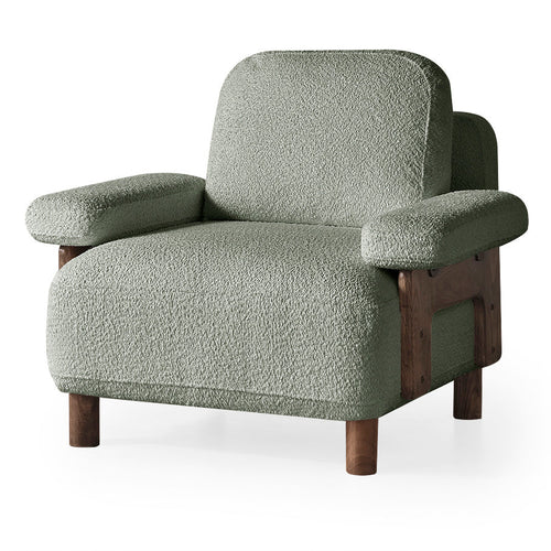 Fotoliu  LAVA  , Țesătură modernă și moale, picioarelor: Lemn  1   , din perspectiva