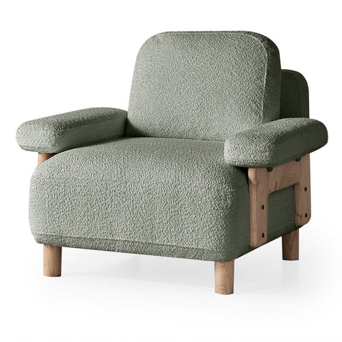 Fotoliu  LAVA  , Țesătură modernă și moale, picioarelor: Lemn  1   , din perspectiva