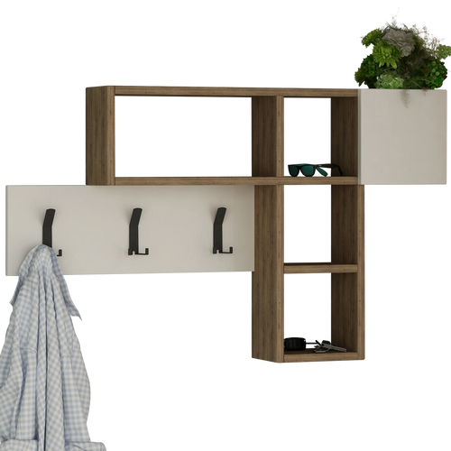 Cuier perete AXEL 4 rafturi 1 ușă 100 cm, Opţiuni culoare 