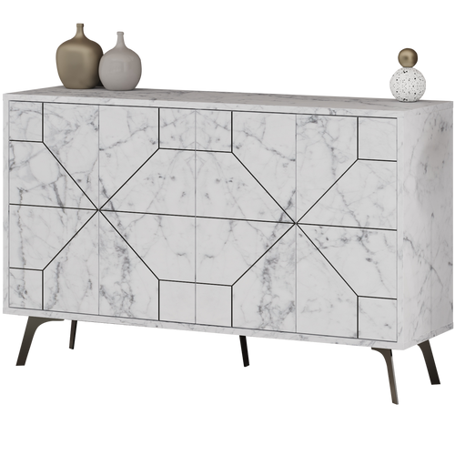 Comodă DORA 4 uşi 123 x 77 cm, Opțiuni culoare