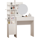Masă de toaleta cu oglindă ROUGE 5 rafturi 1 ușă 1 sertar 105 cm, Opțiuni culoare