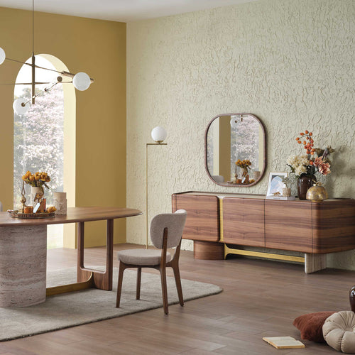 Comodă ASTRA cu oglindă 4 uși 230 x 80 cm - Maroom