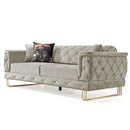 Canapea extensibilă TOSCA 3 locuri 220 cm, material:Catifea, picioarelor:Metal, 