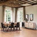 Set masă extensibilă ORBIT cu 6 scaune, 173 ( 208 ) x 90 cm - Maroom