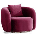Fotoliu MUFFIN-MR, Opțiuni culoare, Material : Catifea  Picior&nbsp : Metal Argintiui -  gold - tesatura , Pernă Pentru Spate : Burete moale