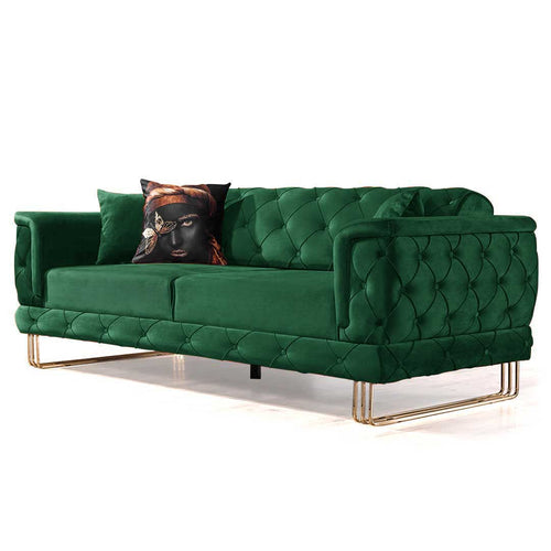 Canapea extensibilă TOSCA 3 locuri 220 cm, material:Catifea, picioarelor:Metal,