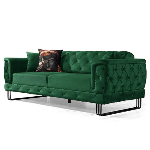 Canapea extensibilă TOSCA 3 locuri 220 cm, material:Catifea, picioarelor:Metal,