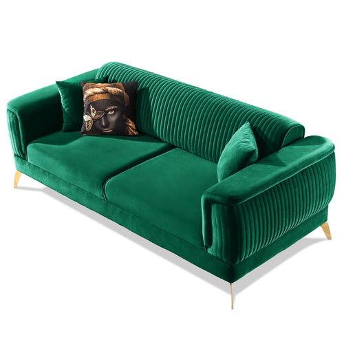 Canapea extensibilă BUTTERFLY 3 locuri  220 cm , material:Catifea,  picioarelor: Metal, din sus