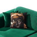 Canapea extensibilă BUTTERFLY 3 locuri  220 cm , material:Catifea,  picioarelor: Metal, detalie