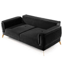 Canapea extensibilă BUTTERFLY 3 locuri  220 cm , material:Catifea,  picioarelor: Metal, detalie extensibila