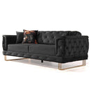 Canapea extensibilă TOSCA 3 locuri 220 cm, material:Catifea, picioarelor:Metal,