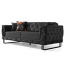 Canapea extensibilă TOSCA 3 locuri 220 cm, material:Catifea, picioarelor:Metal,