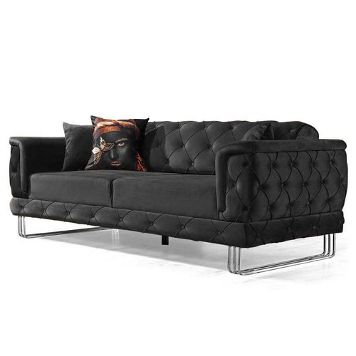 Canapea extensibilă TOSCA 3 locuri 220 cm, material:Catifea, picioarelor:Metal,