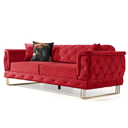 Canapea extensibilă TOSCA 3 locuri 220 cm, material:Catifea, picioarelor:Metal,