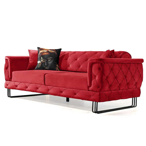 Canapea extensibilă TOSCA 3 locuri 220 cm, material:Catifea, picioarelor:Metal,