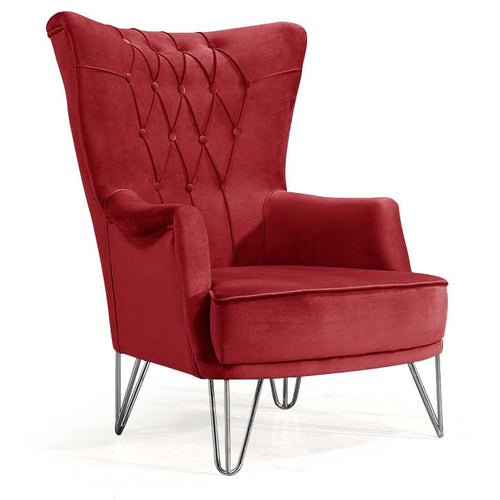 Fotoliu TOSCA , material:Catifea, picioarelor:Metal,