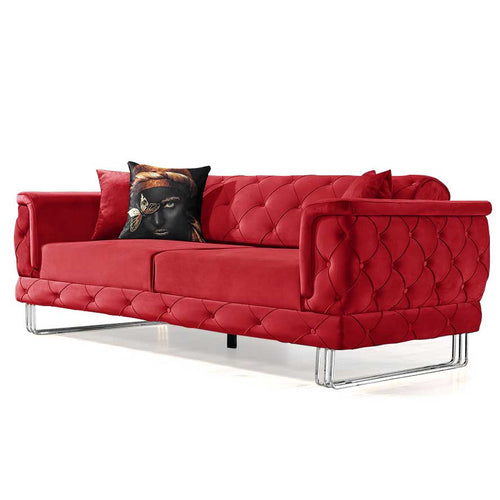 Canapea extensibilă TOSCA 3 locuri 220 cm, material:Catifea, picioarelor:Metal,