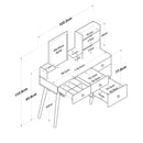 Masă de toaleta BRITNEY 5 rafturi 5 sertare 118 x 38 cm - Maroom