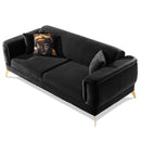 Canapea extensibilă BUTTERFLY 3 locuri  220 cm , material:Catifea,  picioarelor: Metal, din sus