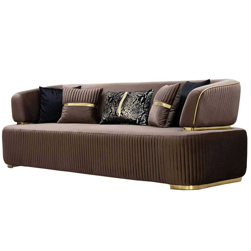 Canapea DORE, Material : Catifea, Picior :  PVC metalic,