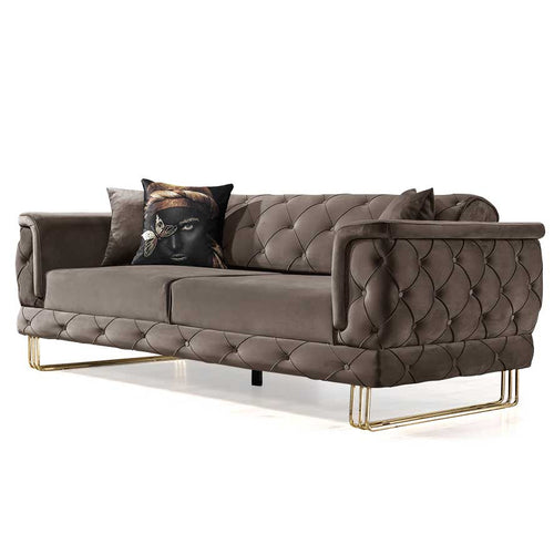 Canapea extensibilă TOSCA 3 locuri 220 cm, material:Catifea, picioarelor:Metal,