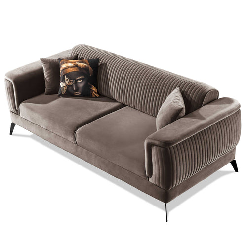 Canapea extensibilă BUTTERFLY 3 locuri  220 cm , material:Catifea,  picioarelor: Metal, din sus