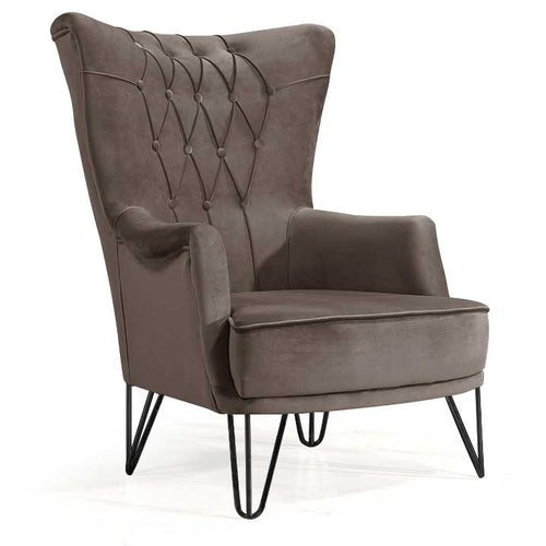 Fotoliu TOSCA , material:Catifea, picioarelor:Metal,