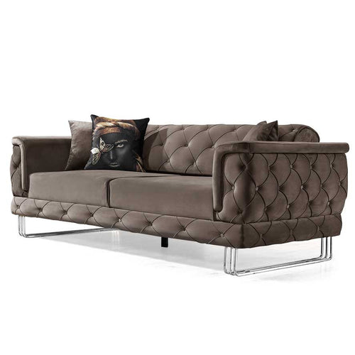 Canapea extensibilă TOSCA 3 locuri 220 cm, material:Catifea, picioarelor:Metal,