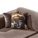 Canapea extensibilă BUTTERFLY 3 locuri  220 cm , material:Catifea,  picioarelor: Metal, detalie