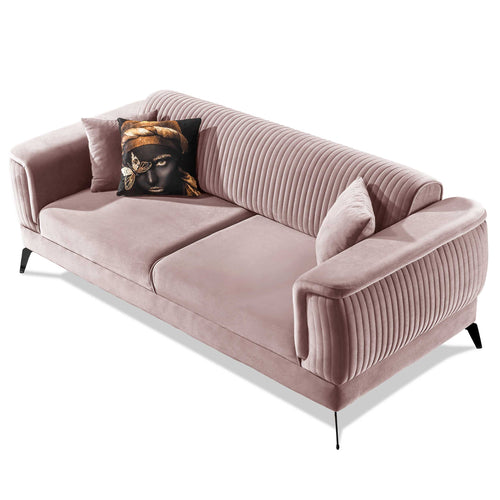 Canapea extensibilă BUTTERFLY 3 locuri  220 cm , material:Catifea,  picioarelor: Metal, din sus