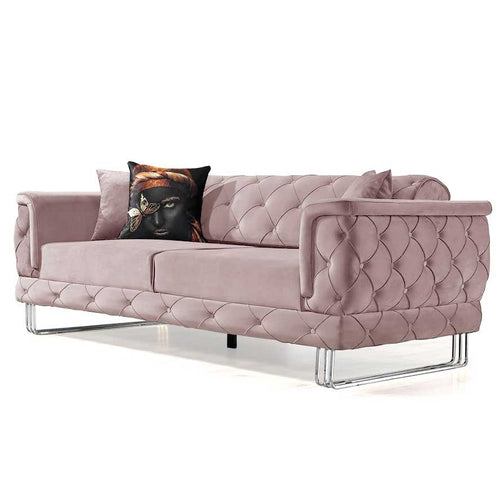 Canapea extensibilă TOSCA 3 locuri 220 cm, material:Catifea, picioarelor:Metal,