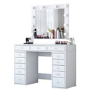 Masă de toaleta cu oglindă iluminată LED DIANA PURE 13 sertare 120 x 45 cm, LED inclus - Maroom