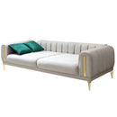 Canapea extensibilă 3 locuri EMERALD NW 215 cm, material:Catifea, picioarelor: Auriu,  detalie extensibila