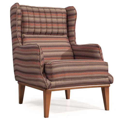 Fotoliu AVIVA fotoliu material Țesătură cu desenat  , picioarelor: Lemn,